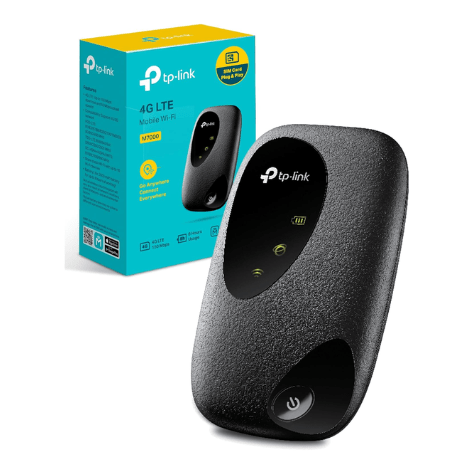 TP-Link M7000 4G+ MiFi Portable WiFi Hotspot | Unlocked LTE Cat4 Dongle for Travel, Caravan, and Global Compatibility