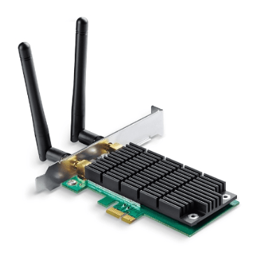 TP-Link AC1300 Dual Band PCI-E Wi-Fi Adapter for Desktop – Archer T6E with Dual Antennas & Heat Sink