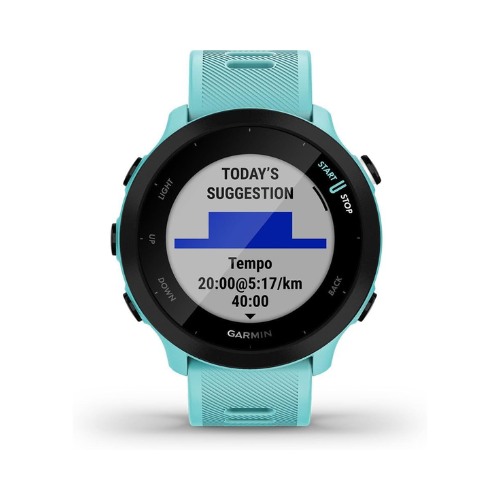 Garmin Forerunner 55 GPS Running Smartwatch – Lightweight, Easy-to-Use with Safety & Training Features