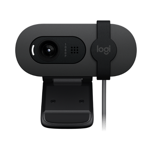 Logitech Brio 100 Full HD Webcam for Meetings and Streaming with Built-In Mic and Auto-Light Balance