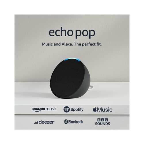 Echo Pop (Newest Gen) - Smart Home Compact Wi-Fi & Bluetooth Smart Speaker with Alexa