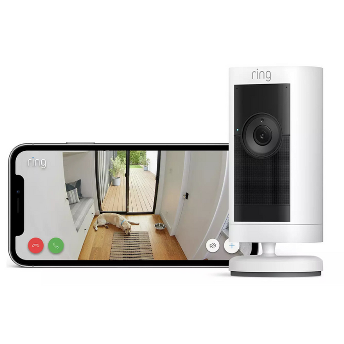 Ring Outdoor Battery Camera Pro (Stick Up Cam) – Battery-Powered Smart Wireless Security Camera - White