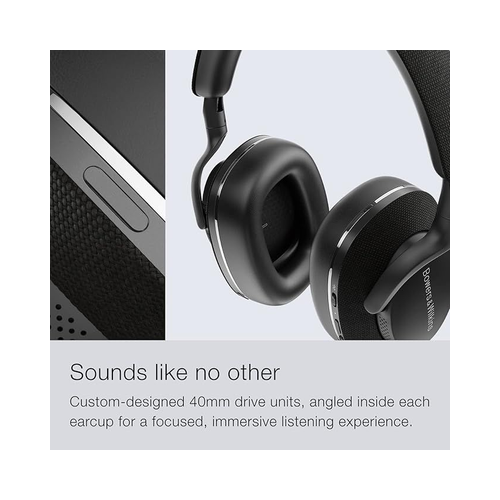 Bowers & Wilkins PX7 S2 Noise Cancelling Wireless Over Ear Headphones Built-In Microphone - Black