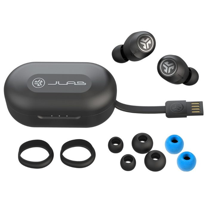 JLab JBuds Air ANC True Wireless Earbuds with Smart Noise Canceling – Black