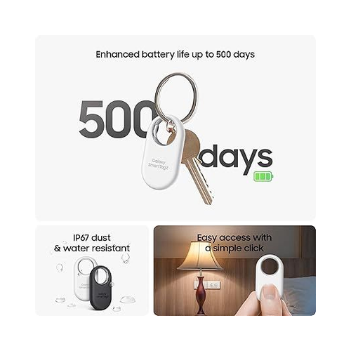 Samsung Galaxy SmartTag2 Bluetooth Tracker Compass View AR Find Lost Mode 1 Pack - Black