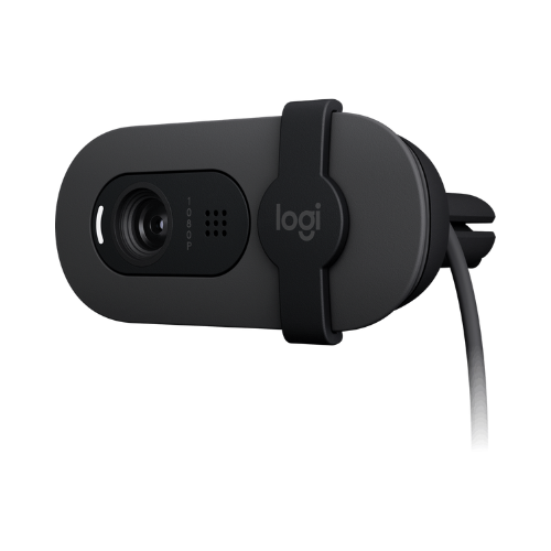 Logitech Brio 100 Full HD Webcam for Meetings and Streaming with Built-In Mic and Auto-Light Balance