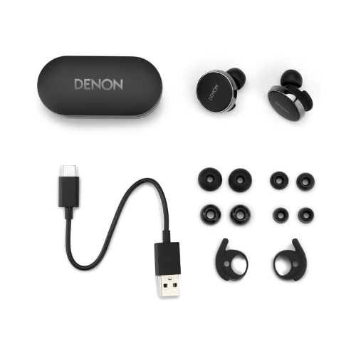 Denon PerL Pro True In Ear Wireless Noise Canceling Earbuds Black