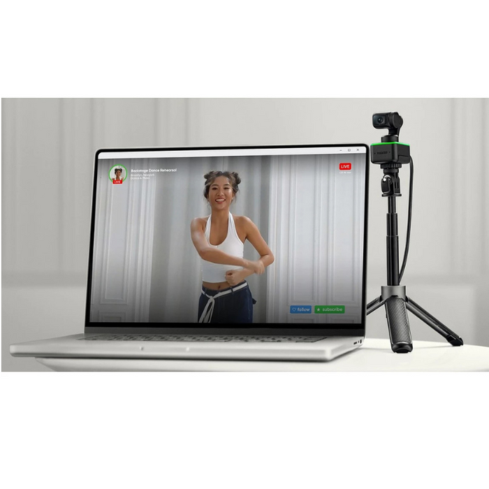 Insta360 Link – 4K AI Webcam with PTZ, Gesture Control & HDR for Streaming & Video Calls - Black