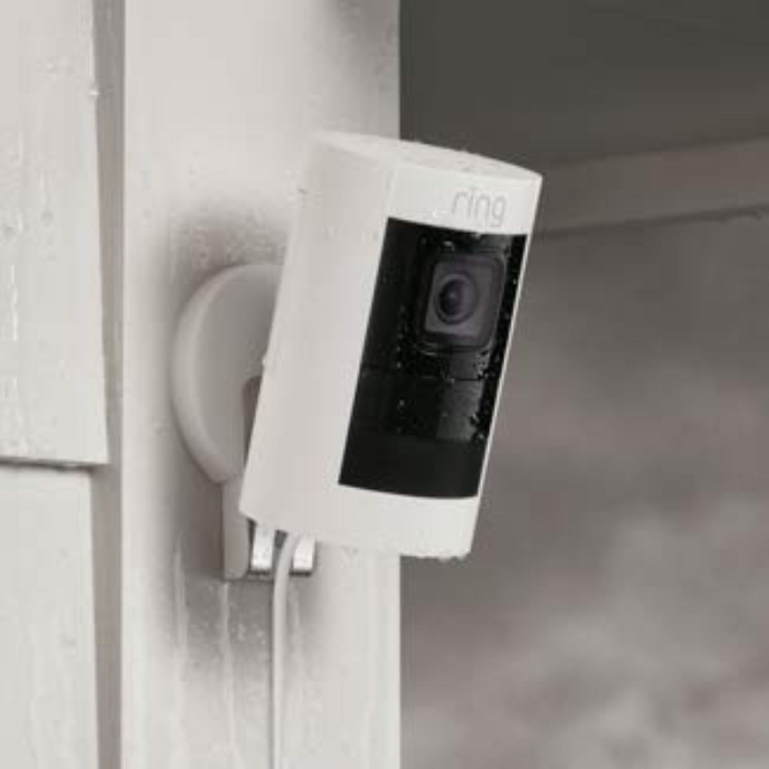 Ring Stick Up Cam Elite (White) – Wired Outdoor Security Camera with HD Video, Motion Detection & Alexa Integration