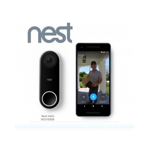 Google Nest Hello Video Doorbell - Crystal Clear HD Security with Smart Features NC5100GB