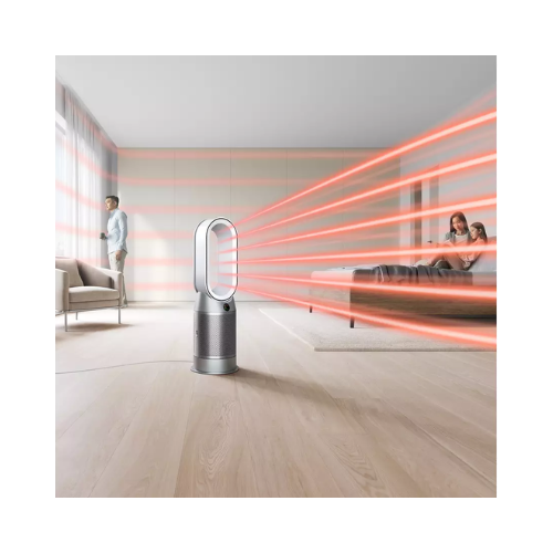 Dyson HP7A Air Purifier Tower Fan – 2-in-1 Heater & Cooler with Remote, Oscillation, and Safety Features - White