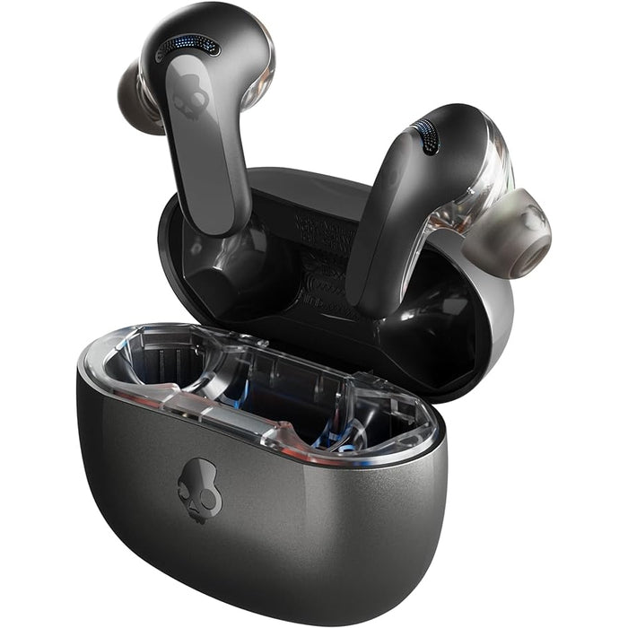 Skullcandy Rail ANC In-Ear Noise cancelling Wireless Earbuds works with iPhone Android and Bluetooth Devices - Black