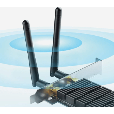 TP-Link AC1300 Dual Band PCI-E Wi-Fi Adapter for Desktop – Archer T6E with Dual Antennas & Heat Sink