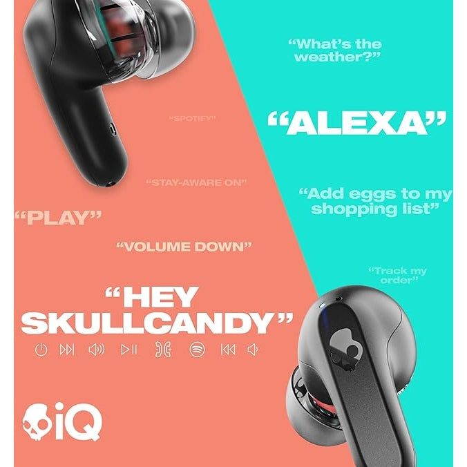 Skullcandy Rail In-Ear Wireless Earbuds - Black