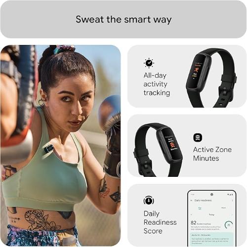 Fitbit Inspire 3 Activity Tracker 10-Day Battery Life & Daily Readiness Score - Black