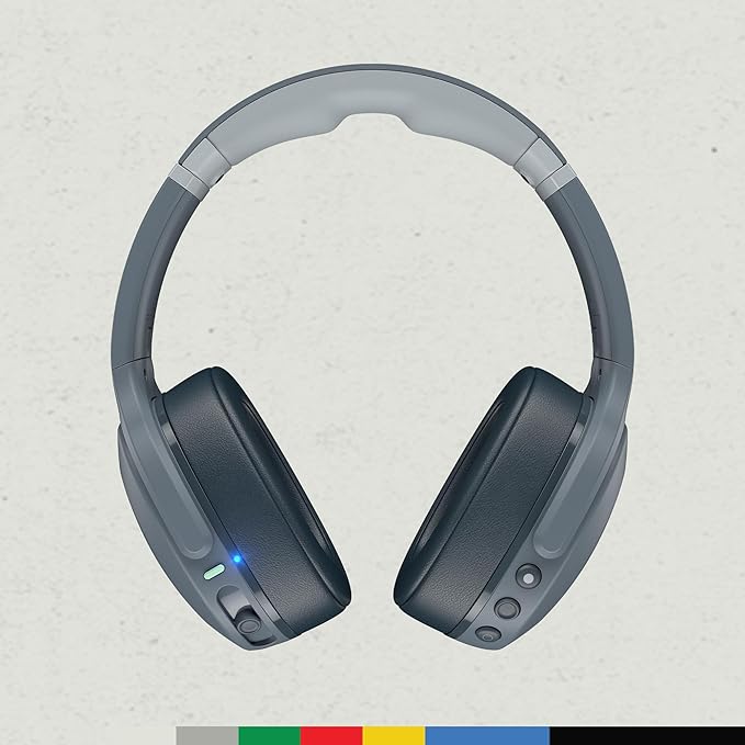 Skullcandy Crusher Evo Wireless Headphones 40Hr Battery Compatible with iPhone & Android - Chill Grey