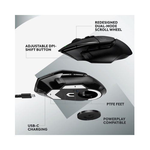 Logitech G G502 X Lightspeed Wireless Optical Gaming Mouse with LIGHTFORCE Hybrid Switches