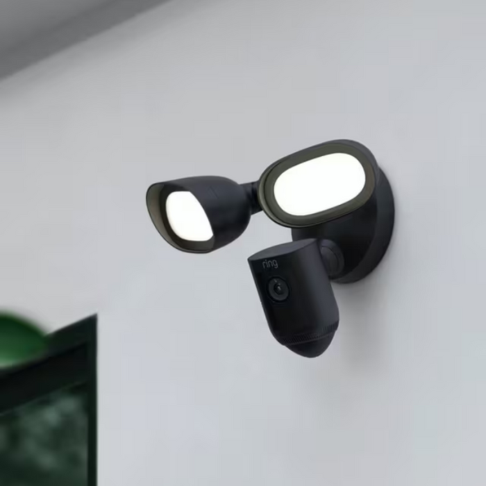 Ring Floodlight Cam Pro – 2K Outdoor Smart Security with Siren - Black