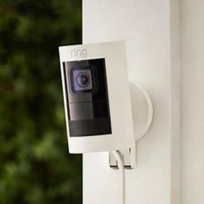 Ring Stick Up Cam Elite (White) – Wired Outdoor Security Camera with HD Video, Motion Detection & Alexa Integration