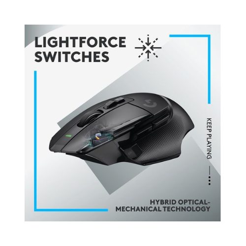 Logitech G G502 X Lightspeed Wireless Optical Gaming Mouse with LIGHTFORCE Hybrid Switches