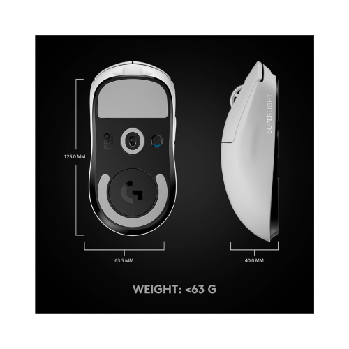 Logitech G PRO X Superlight Wireless Gaming Mouse, HERO 25K Sensor - 70Hrs Battery Life