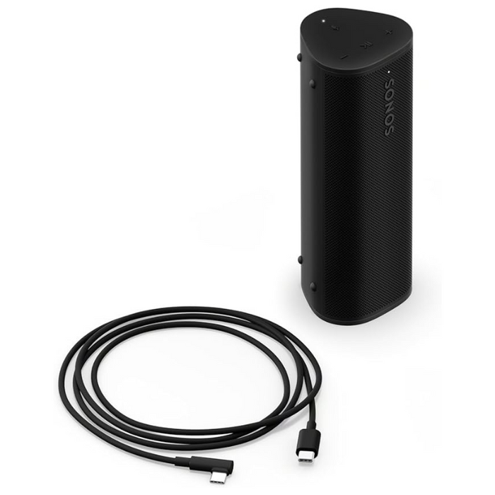 Sonos Roam 2 Lightweight Portable Waterpoof Speaker with Bluetooth 10 hour battery life - Black
