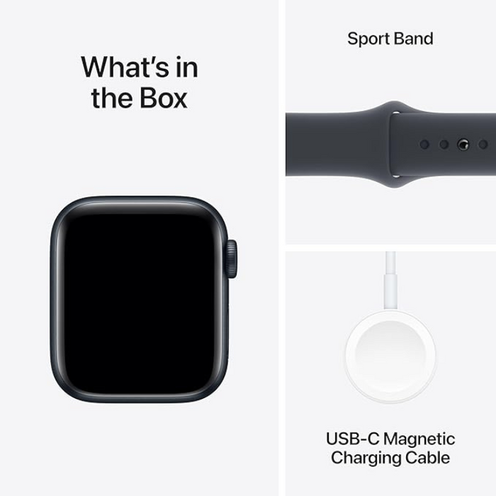 Apple Watch SE (2nd Gen) GPS, 40mm – Midnight Aluminum Case with Midnight Sport Band (S/M), Fitness & Sleep Tracker, Crash Detection, Heart Rate Monitor