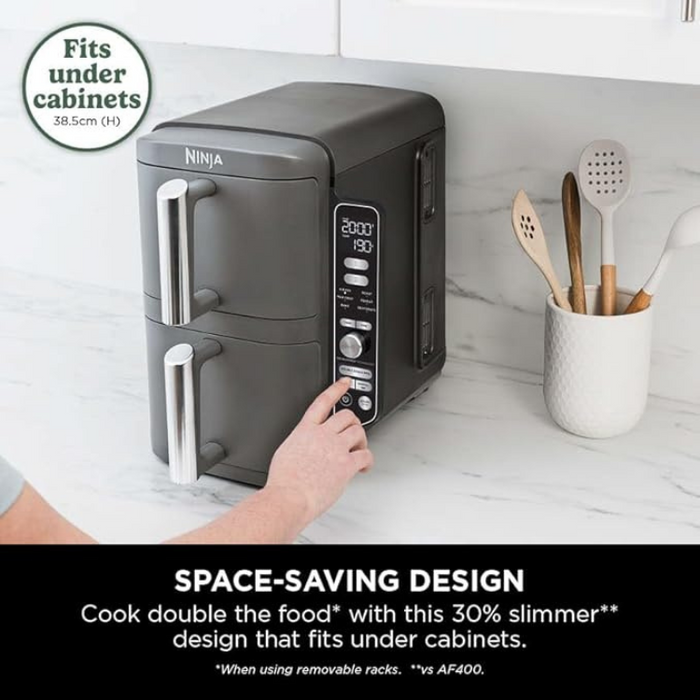 Ninja Double Stack XL 2-Drawer Air Fryer with Smart Cook System, 9.5L (SL451UK)