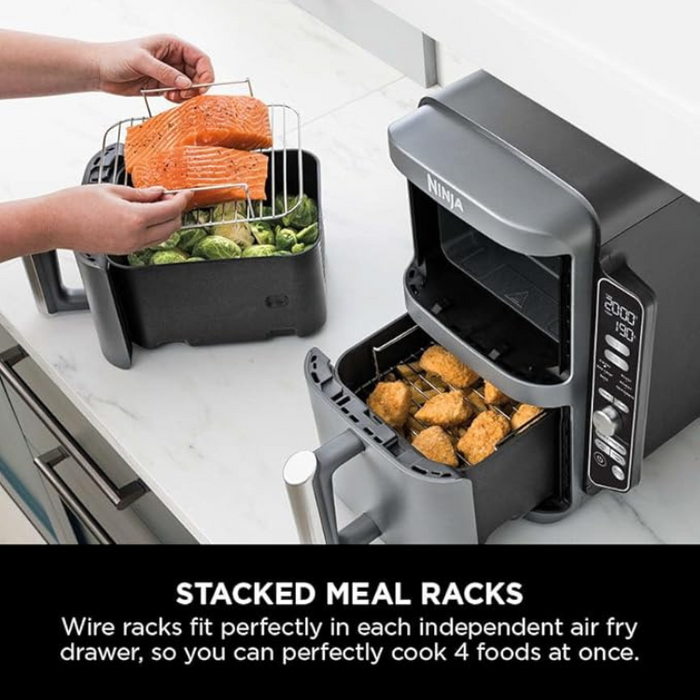 Ninja Double Stack XL 2-Drawer Air Fryer with Smart Cook System, 9.5L (SL451UK)