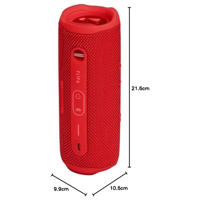 JBL Flip 6 Bluetooth 2-Way Speaker Original Pro Sound Up to 12 Hours - Red