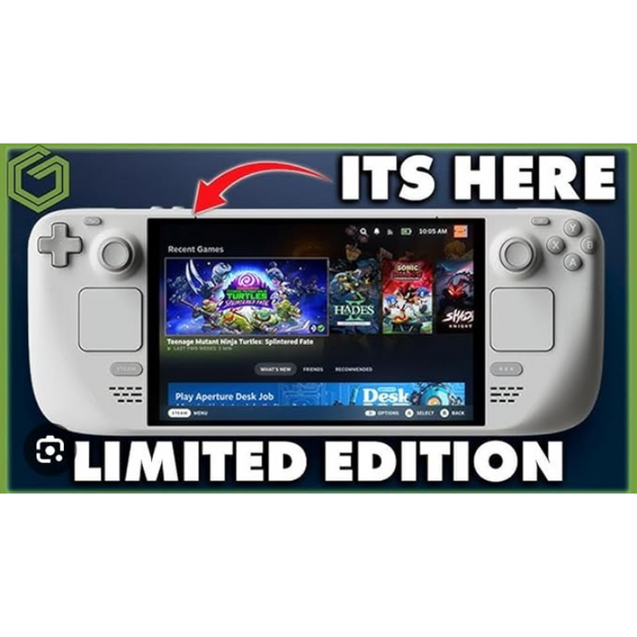 Steam Deck OLED Limited Edition Handheld Gaming Console 7.4-Inch OLED Display 1TB NVMe SSD Portable Gaming PC Bluetooth 5.3 Wi-Fi 6E White