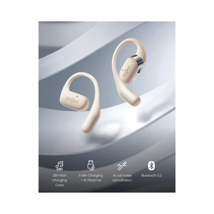 SHOKZ OpenFit Open-Ear True Wireless Earbuds - Beige