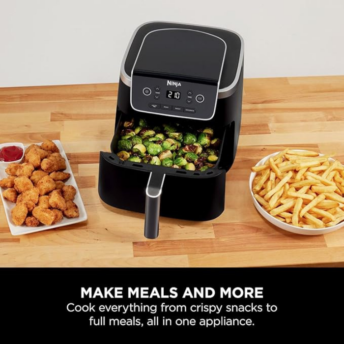Ninja Air Fryer PRO AF140UK – 4.7L Single Drawer, Digital Controls, 4 Cooking Functions, Black