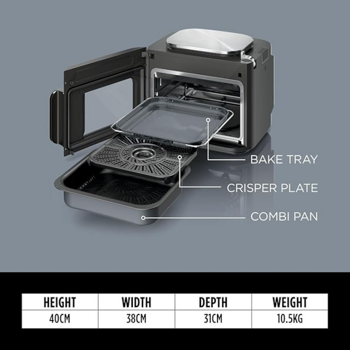 Ninja Combi 12-in-1 Digital Multi-Cooker, Oven & Air Fryer – 12.5L Family Size, Grey, 1780W