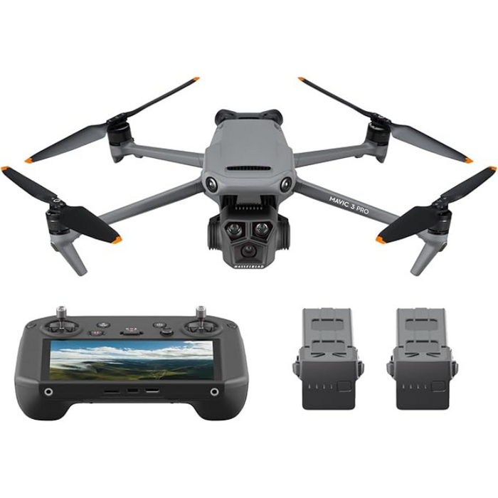 DJI Mavic 3 Pro Fly More Combo (DJI RC) – Triple-Camera Drone, 43-Min Flight, 15km HD Transmission - Grey