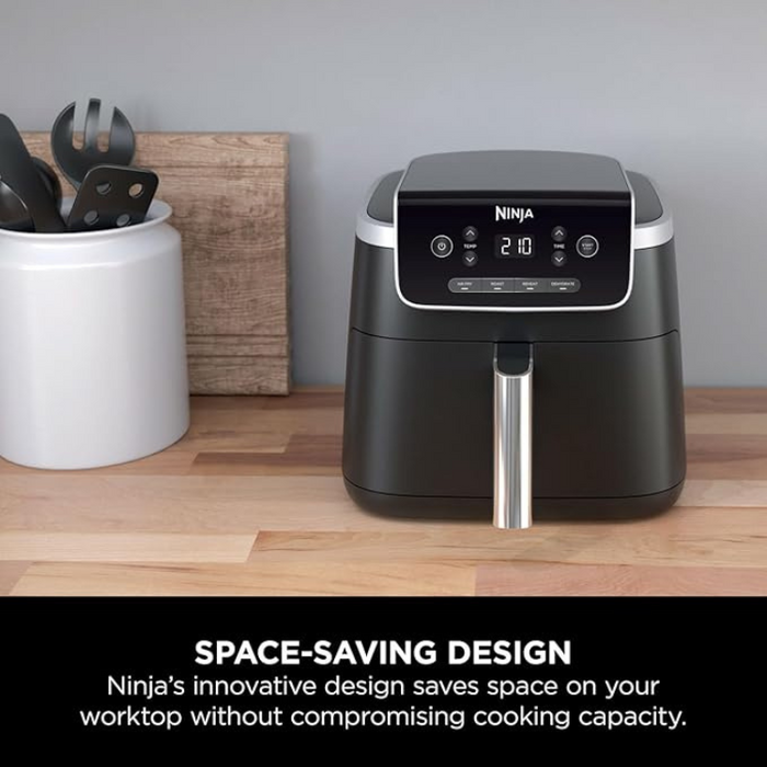 Ninja Air Fryer PRO AF140UK – 4.7L Single Drawer, Digital Controls, 4 Cooking Functions, Black