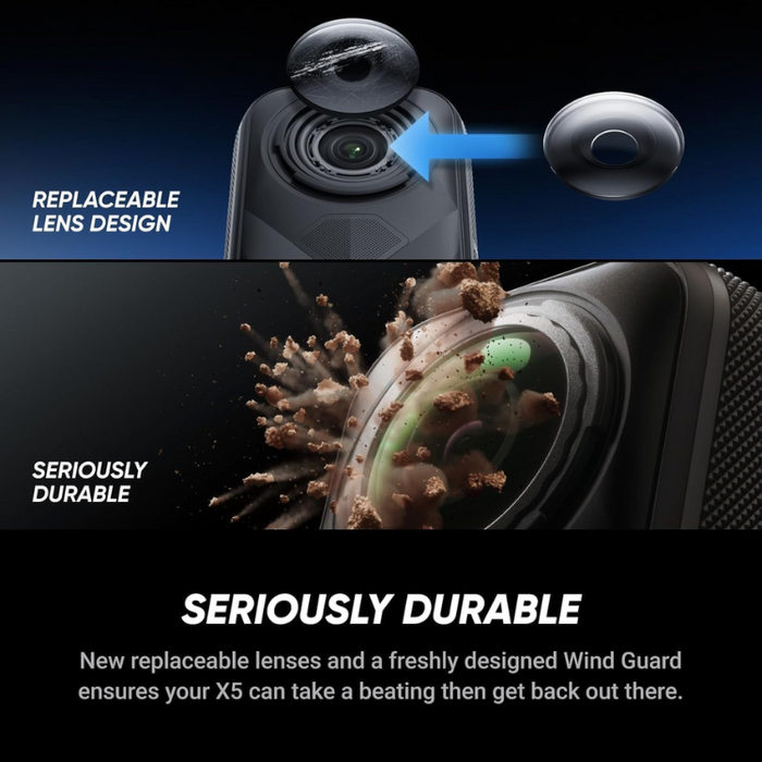 INSTA360 X5 8K Ultra HD 360 Action Camera - Black
