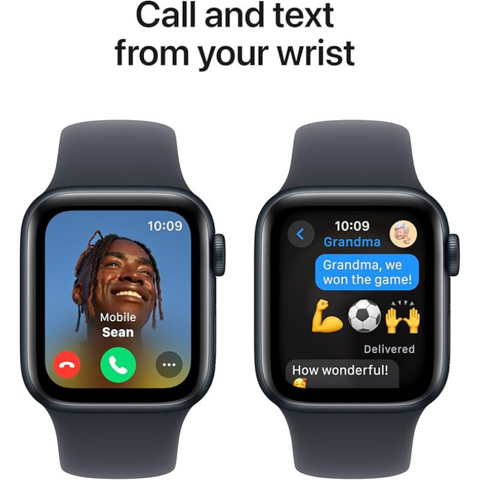 Apple Watch SE (2nd Gen) GPS, 40mm – Midnight Aluminum Case with Midnight Sport Band (S/M), Fitness & Sleep Tracker, Crash Detection, Heart Rate Monitor