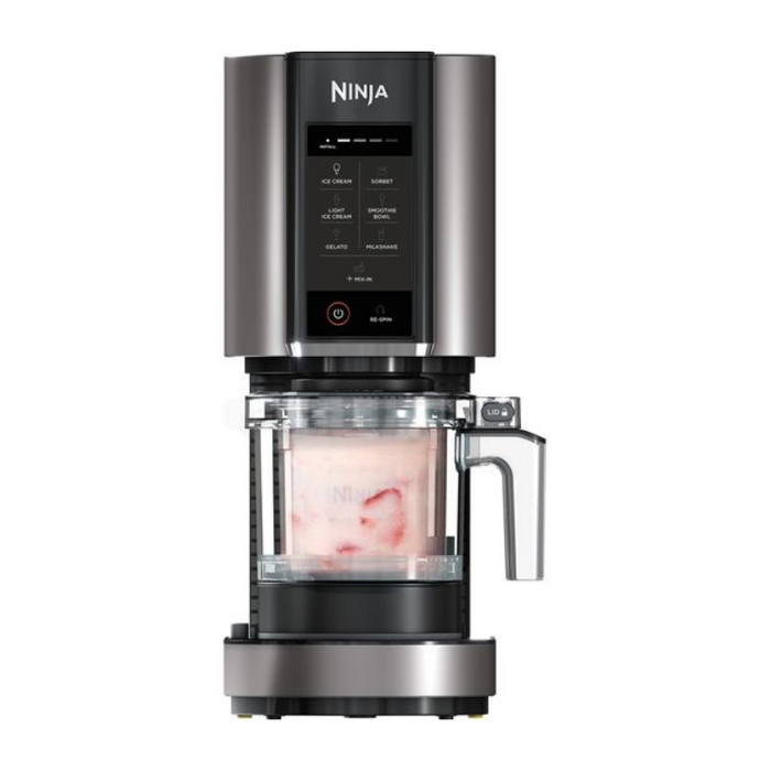 Ninja CREAMi NC300UK Ice Cream & Frozen Dessert Maker – 7 One-Touch Programs, 3 Tubs, 800W – Black & Silver