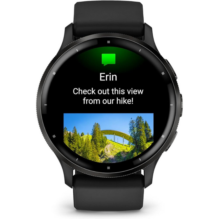 Garmin Venu 3 Stainless Steel AMOLED Touchscreen Display 45mm Smartwatch - Black