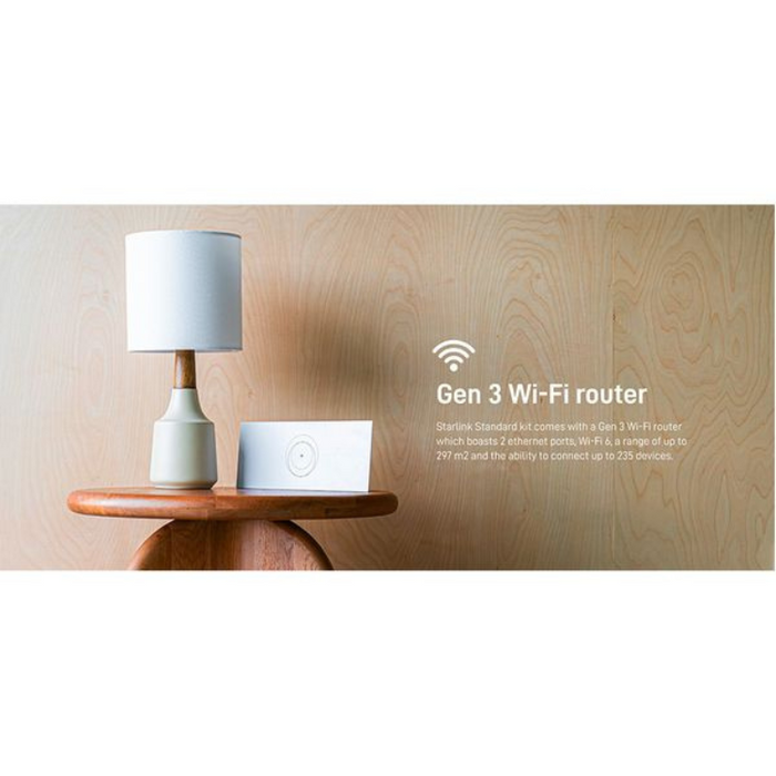 STARLINK Standard Satellite Antenna & WiFi Router Kit (New Gen) - Tri-band