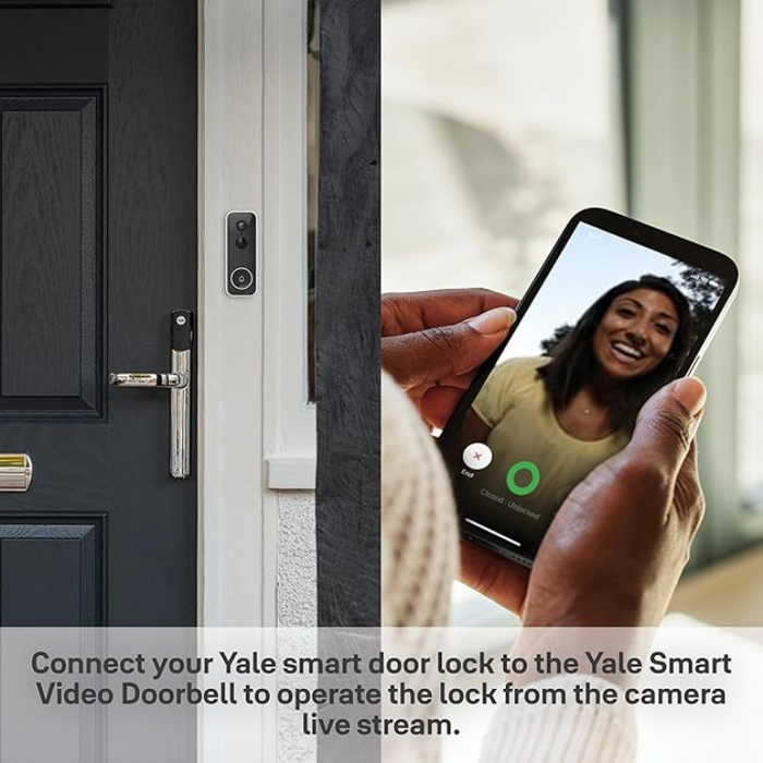 Yale Conexis L2 Smart Door Lock Keyless Entry, Remote Access via App, Works with Alexa & Google Assistant – Black