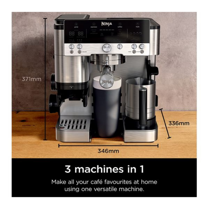 NINJA Luxe Cafe Premier Series ES601UK Bean to Cup Coffee Machine - Silver & Black