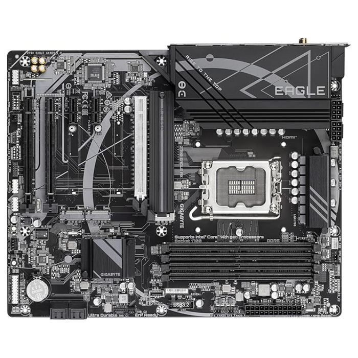 Gigabyte Z790 EAGLE AX ATX Motherboard – LGA 1700, DDR5 7600MHz, Wi-Fi 6E, 2.5GbE LAN
