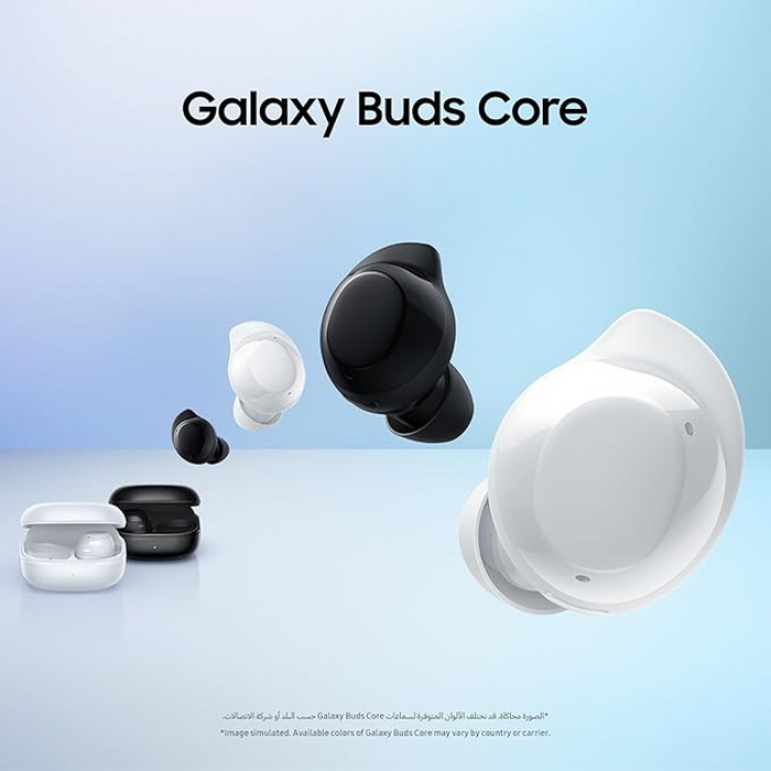 Samsung Galaxy Buds Core with ANC, Long Battery Life, Waterproofing & Galaxy AI Voice Translation – Black or White