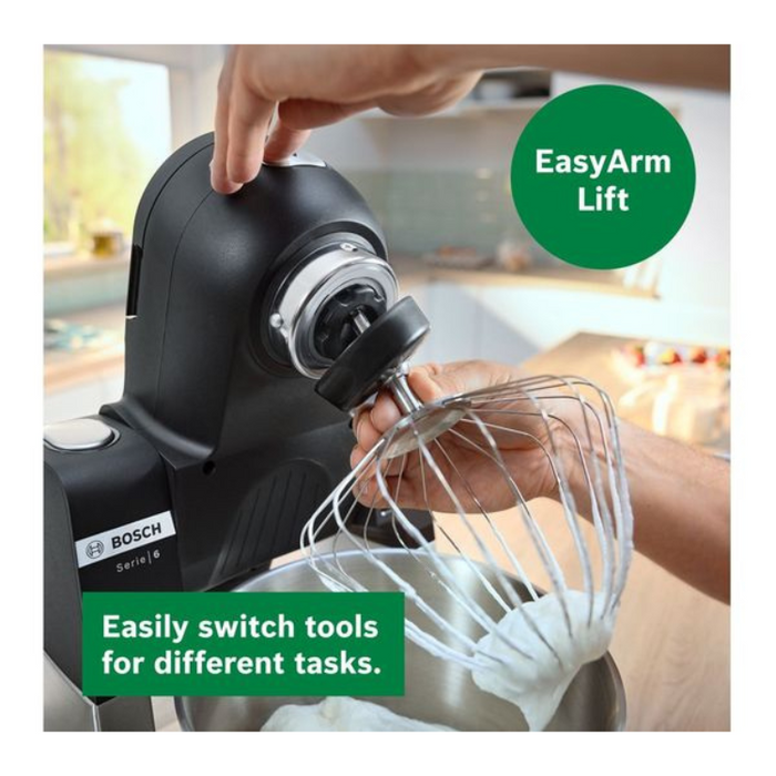 Bosch Series 6 MUMS6ZM00G Stand Mixer 1600W 5.5L Bowl Black and Silver