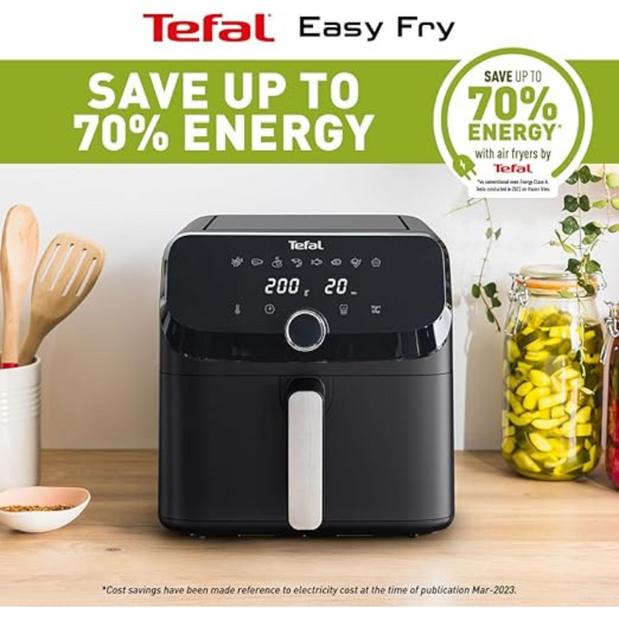 Tefal Easy Fry Mega Air Fryer, 7.5L Capacity Serves Up to 8 - EY8558G0 - Grey