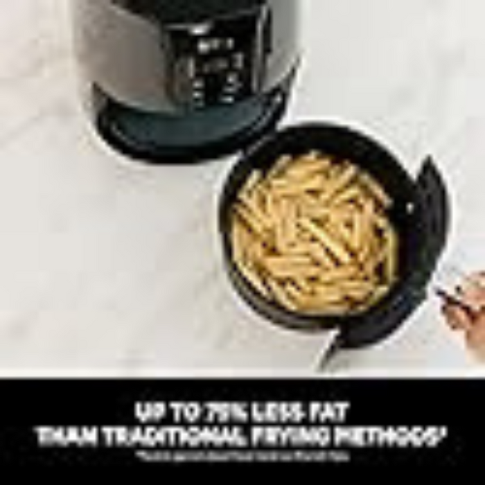 Ninja AF100UK 3.8L Air Fryer – 4-in-1 (Air Fry, Roast, Reheat, Dehydrate), Energy-Saving, Dishwasher-Safe Basket – Grey & Black