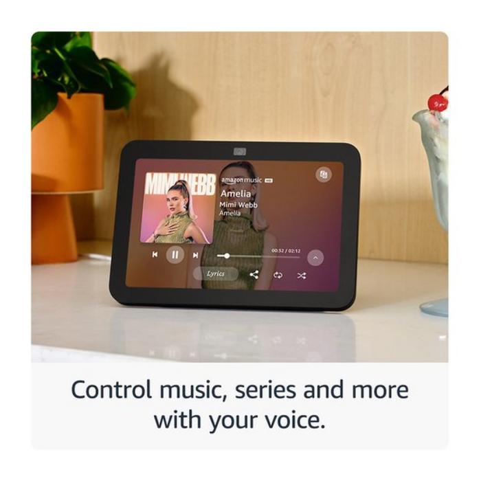 Amazon Echo Show 8 (3rd Gen) Smart Display with Alexa – 8" HD Screen, Spatial Audio & Smart Home Hub - Charcoal Black