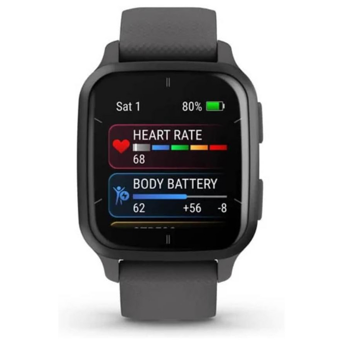 Garmin Venu Sq 2 Fitness Smartwatch GPS, Sleep & Stress Monitoring, AMOLED Display – Shadow Grey